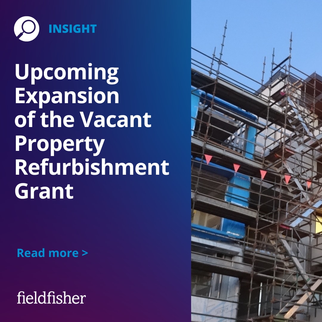Expansion of the Vacant Property Refurbishment Grant Fieldfisher